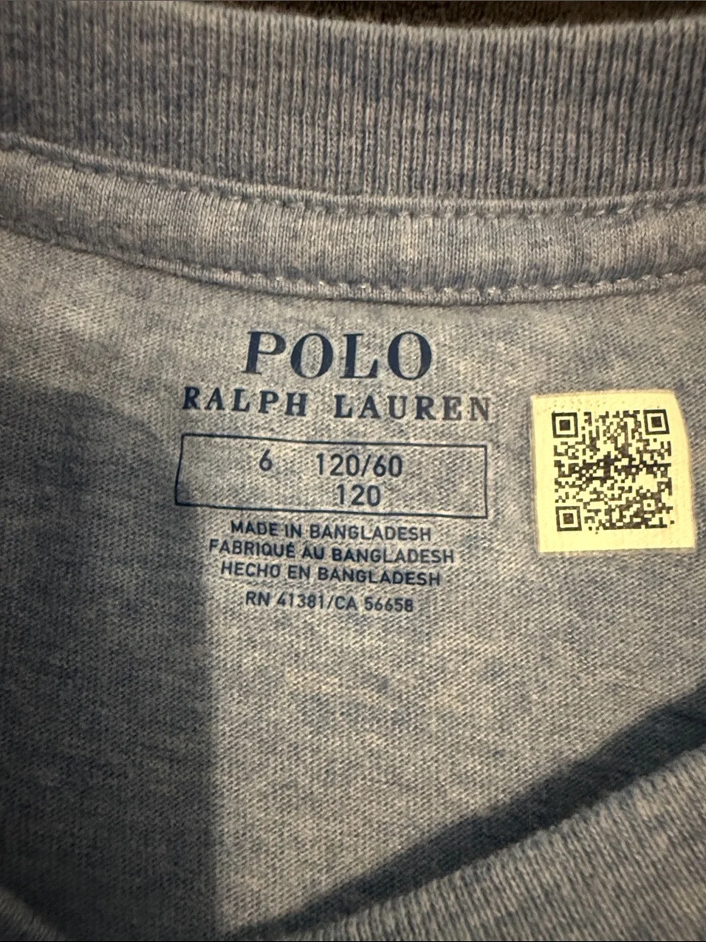 Ralph Lauren - Light Heather Blue Long Sleeve Crew Tee